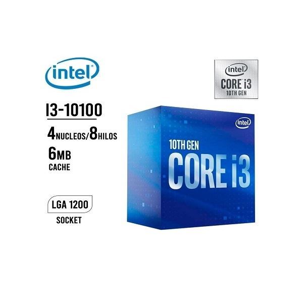 MICRO INTEL CORE I3 10100 C/VIDEO C/COOLER (SIMIL 10105)