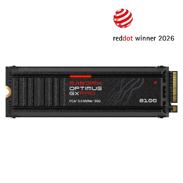 HD SSD 1TB SANDISK OPTIMUS GX PRO 8100 M2 NVME GEN5 14900MB/S C/DISIPADOR 2280