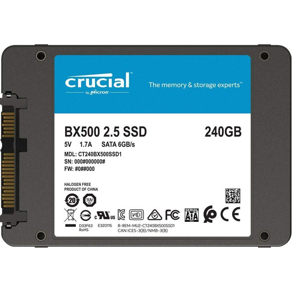 HD SSD 240GB CRUCIAL BX500 2.5