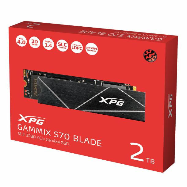 HD SSD 2TB ADATA XPG GAMMIX S70 BLADE M2 NVME GEN4 7400MB/S 2280