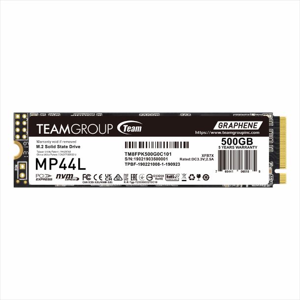 HD SSD 500GB TEAM GROUP MP44L M2 NVME GEN4 5000MB/S 2280