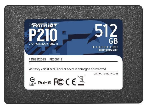 HD SSD 512GB PATRIOT P210 SATA III 2.5"