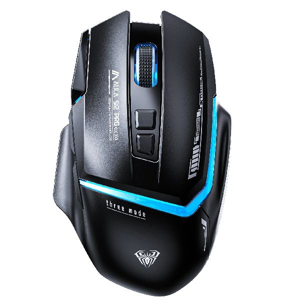 MOUSE AULA S12 PRO WIRED NEGRO USB RGB 12800 DPI
