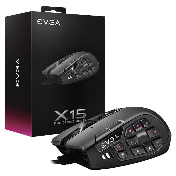 MOUSE GAMER EVGA X15 WIRED BLACK