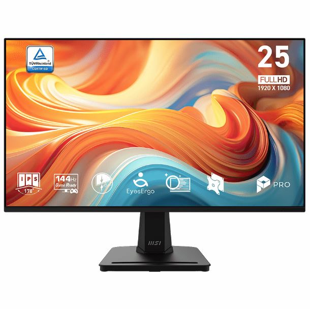 MONITOR 25 MSI PRO MP251 E14L IPS 144HZ 1MS FHD VGA HDMI FICHA USA GAMER Q 24