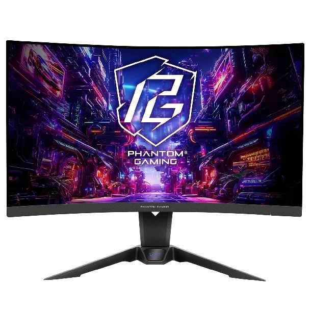 MONITOR CURVO 27 ASROCK PHANTOM GAMING PG27QRT2A VS 1MS 180HZ QHD 2K HDMI DP
