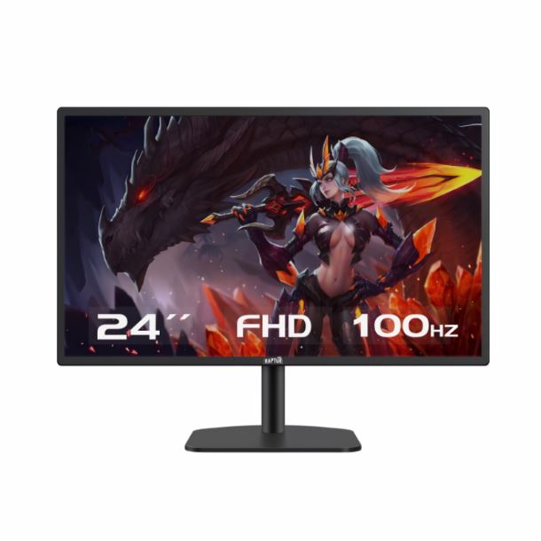 MONITOR GAMER 24 RAPTOR HAWK EYE SLIM 100HZ 5MS FHD VGA HDMI