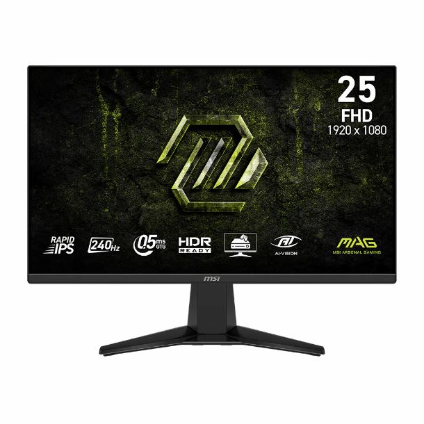 MONITOR GAMER 25 MSI MAG 255F X24 IPS FHD 240HZ 05MS HDMI DP Q 24