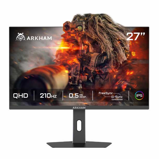 MONITOR GAMER 27 ARKHAM IPS 2K QHD 210HZ 05MS HDMI DP