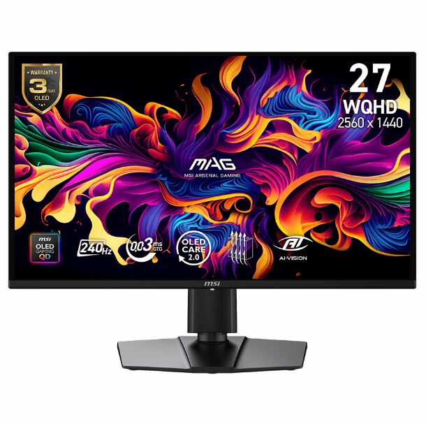 MONITOR GAMER 27 MSI MAG 274QP QD-OLED X24 240HZ 003MS QHD 2K HDMI DP