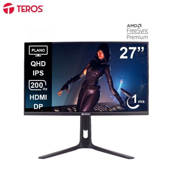 MONITOR GAMER 27 TEROS TE-2754G IPS QHD 200HZ 1MS HDMI DP