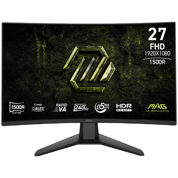 MONITOR GAMER CURVO 27 MSI MAG 274CF X24 VA FHD 240HZ 05MS FICHA USA