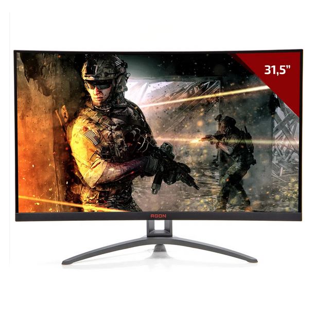 MONITOR GAMER CURVO 32 AOC AG323FCXE FHD 165HZ VGA DP HDMI