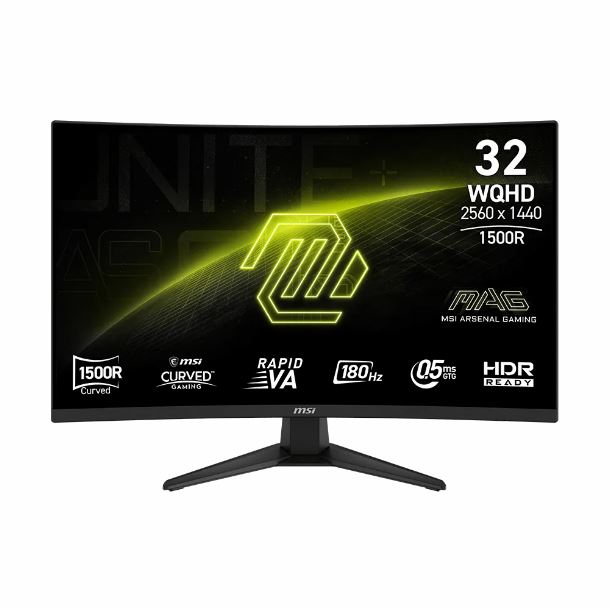 MONITOR GAMER CURVO 32 MSI MAG 321CQF E18 WQHD 180HZ 05MS HDMI DP