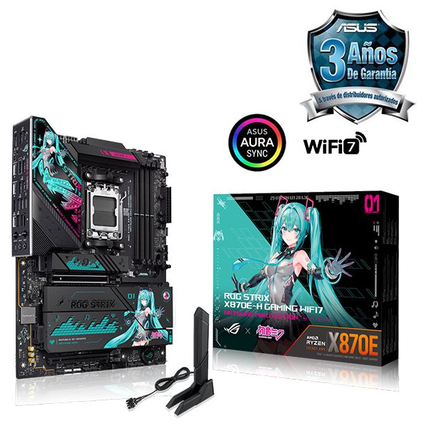 MOTHER ASUS ROG STRIX X870E-H GAMING WIFI7 HATSUNE MIKU EDITION DDR5 AM5