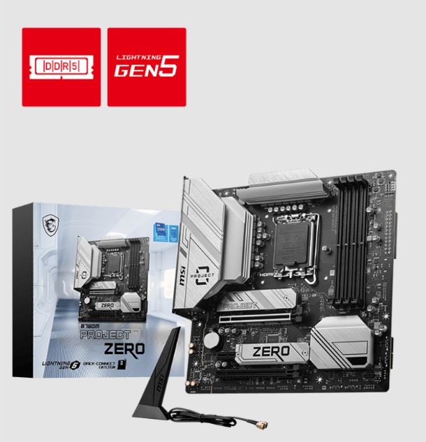 MOTHER MSI B760M PROJECT ZERO DDR5 S1700