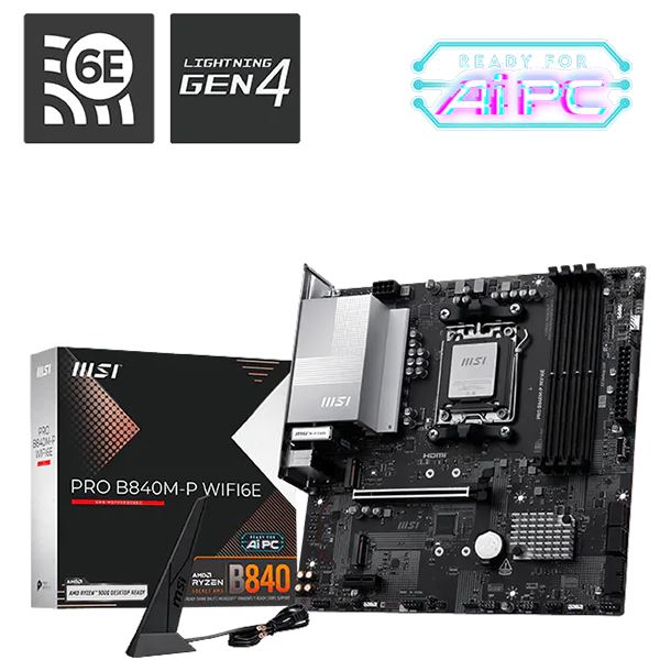 MOTHER MSI PRO B840M-P WIFI6E DDR5 AM5