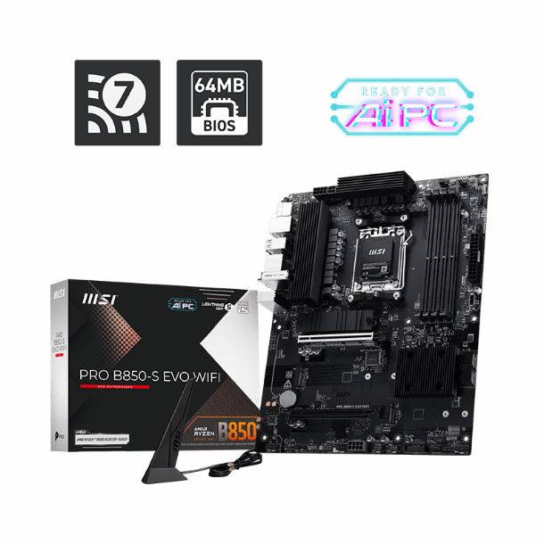 MOTHER MSI PRO B850-S EVO WIFI DDR5 AM5