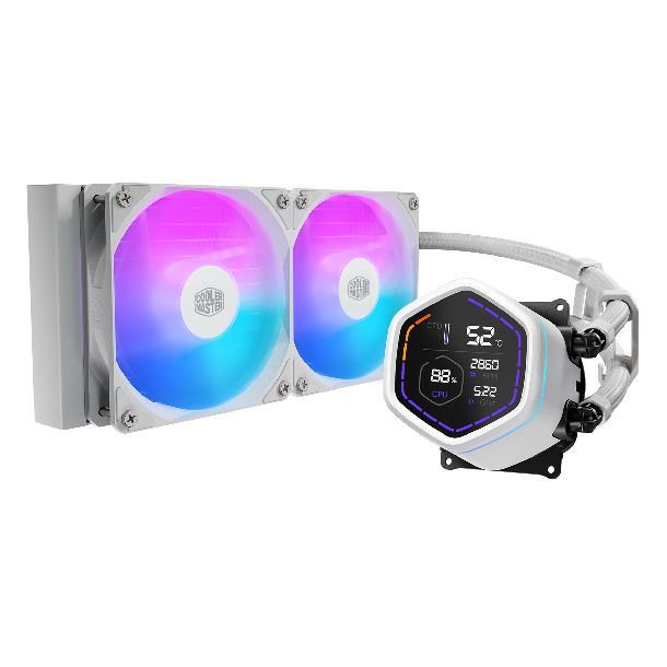 WATERCOOLER 240MM COOLERMASTER MASTERLIQUID CORE NEX DIGITAL 240 ARGB WHITE MLX-