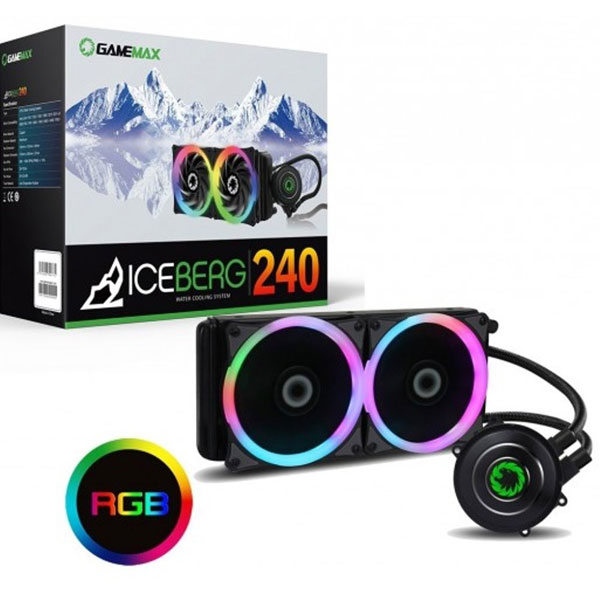 WATERCOOLER 240MM GAMEMAX ICEBERG 240 RAINBOW