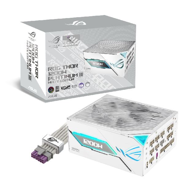 FUENTE 1200W ASUS ROG THOR 1200P III PLATINUM 80 PLUS PLATINUM WHITE