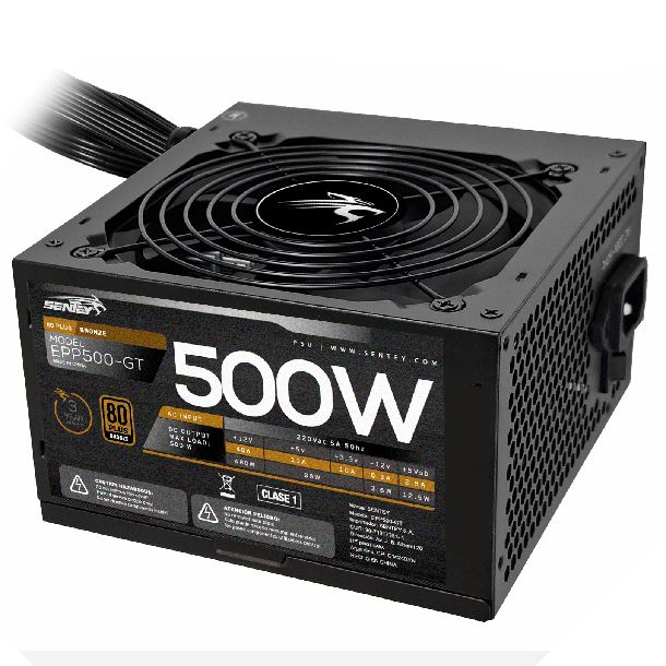 FUENTE 500W SENTEY EPP500-GT 80 PLUS BRONZE