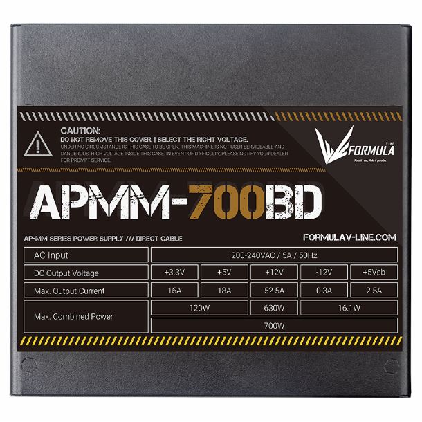 FUENTE 700W FORMULA V-LINE APMM-700BD 80 PLUS BRONZE
