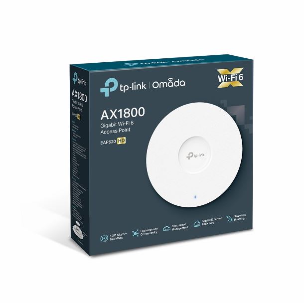 ACCESS POINT TP-LINK EAP620 HD AX1800 WIFI6 MONTAJE TECHO