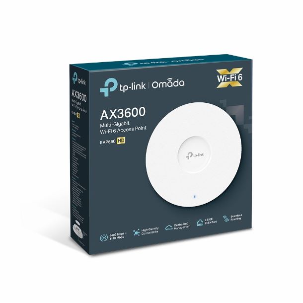ACCESS POINT TP-LINK EAP660 HD AX3600 WIFI6 MONTAJE TECHO/PARED