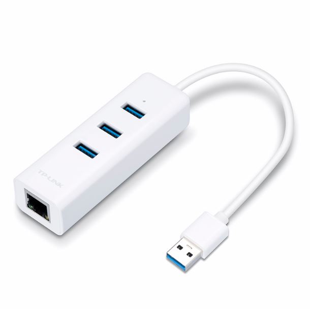 ADAPTADOR TP-LINK UE330 USB A ETHERNET GIGABIT RJ45 HUB DE 3 PUERTOS USB 30