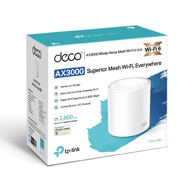 MESH TP-LINK DECO X60 PACK DE 1 AX5400 WIFI6 GIGABIT