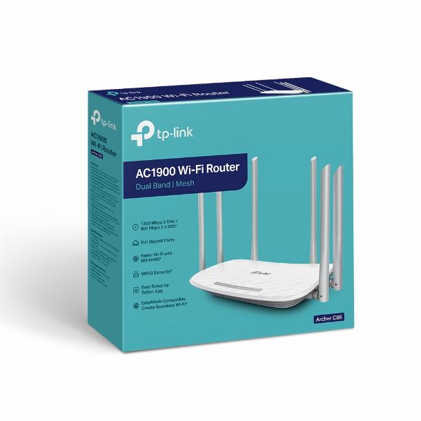 ROUTER TP-LINK ARCHER C86 AC1900 WIRELESS DUAL BAND 6 ANTENAS
