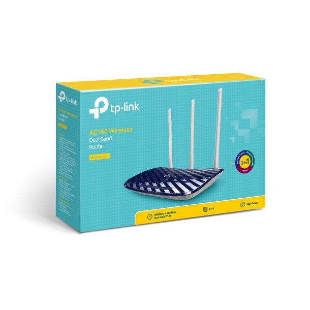 ROUTER WIRELESS TP-LINK ARCHER C20 AC750 DUAL BAND