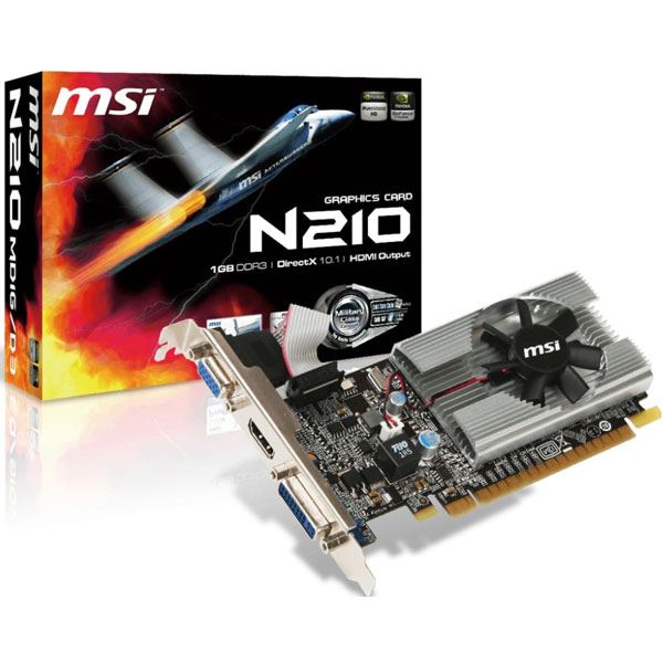 PLACA DE VIDEO GEFORCE GT 210 MSI 1GB DDR3