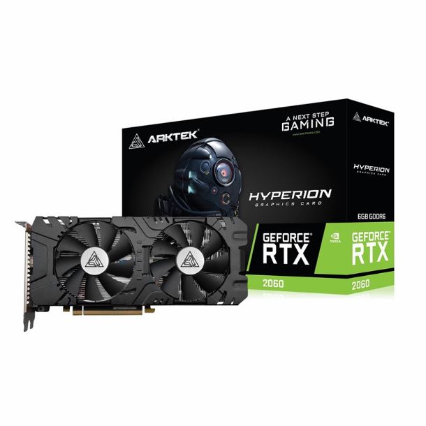 PLACA DE PLACA DE VIDEO GEFORCE RTX 2060 6GB ARKTEK GDDR6