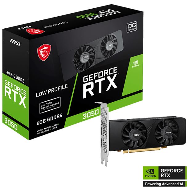 PLACA DE PLACA DE VIDEO GEFORCE RTX 3050 6GB MSI LP OC