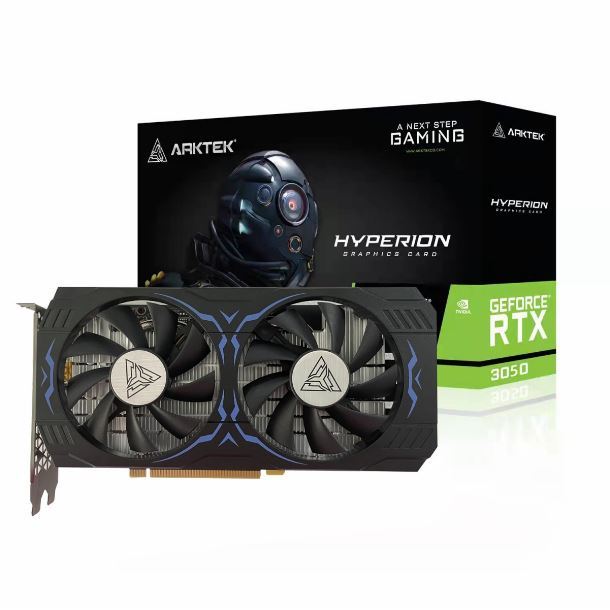 PLACA DE PLACA DE VIDEO GEFORCE RTX 3050 8GB ARKTEK TWIN FAN