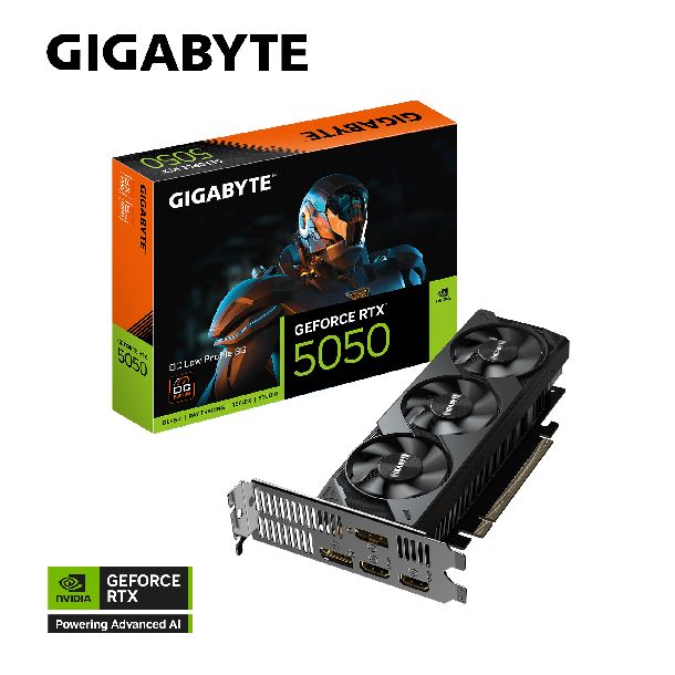 PLACA DE PLACA DE VIDEO GEFORCE RTX 5050 8GB GIGABYTE LOW PROFILE OC