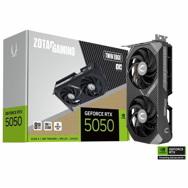 PLACA DE VIDEO GEFORCE RTX 5050 8GB ZOTAC TWIN EDGE OC