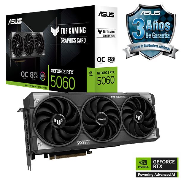 PLACA DE VIDEO GEFORCE RTX 5060 8GB ASUS TUF GAMING OC EDITION
