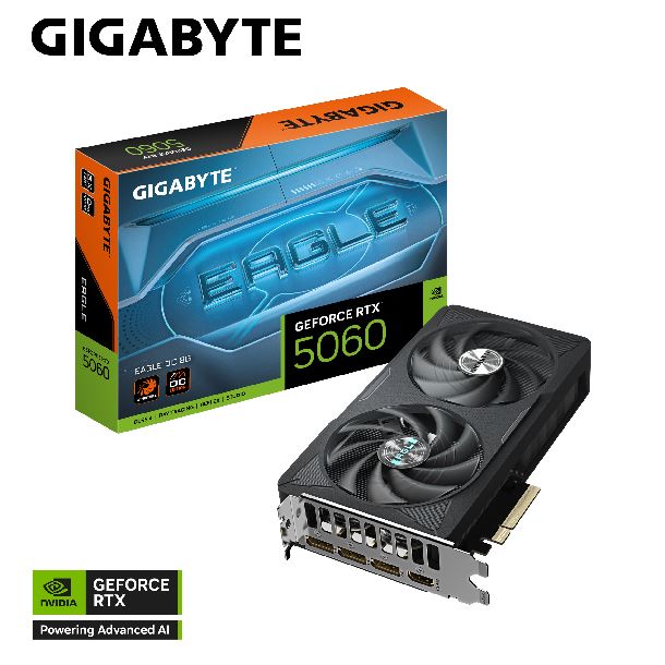PLACA DE PLACA DE VIDEO GEFORCE RTX 5060 8GB GIGABYTE EAGLE OC