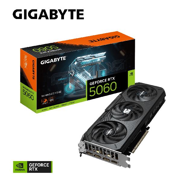 PLACA DE PLACA DE VIDEO GEFORCE RTX 5060 8GB GIGABYTE GAMING V2 OC 3X