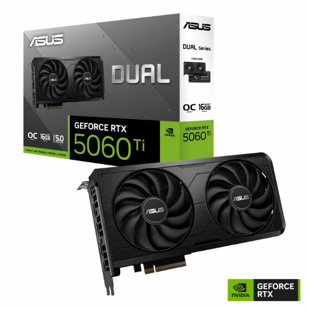 PLACA DE PLACA DE VIDEO GEFORCE RTX 5060 TI 16GB ASUS DUAL EVO OC EDITION