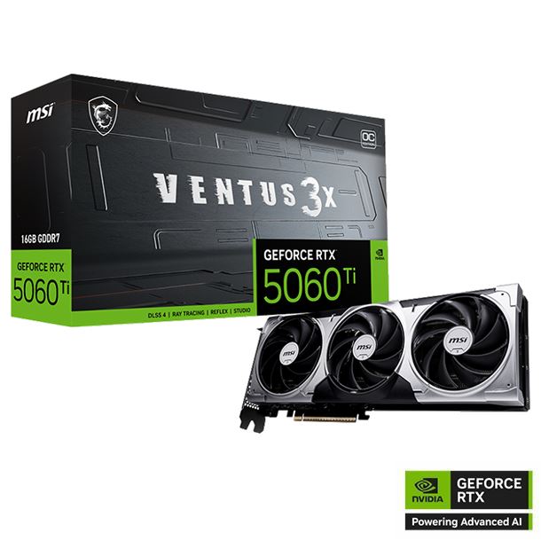 PLACA DE VIDEO GEFORCE RTX 5060 TI 16GB MSI VENTUS 3X OC