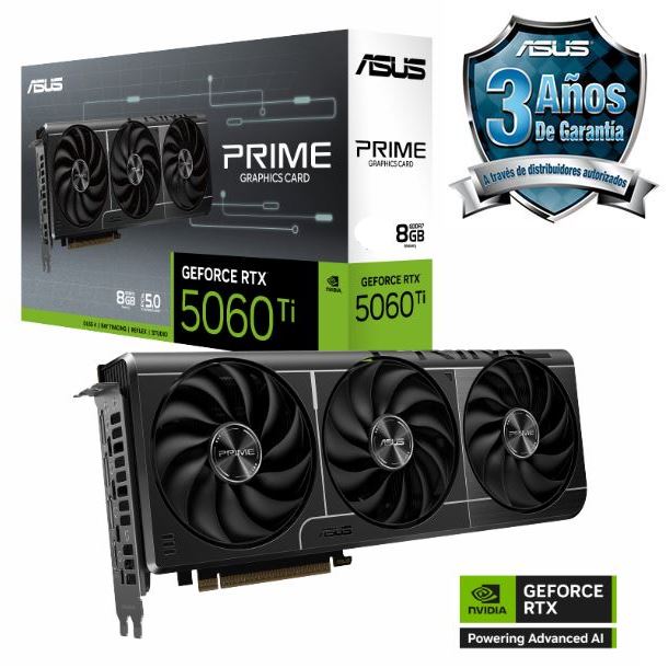 PLACA DE PLACA DE VIDEO GEFORCE RTX 5060 TI 8GB ASUS PRIME