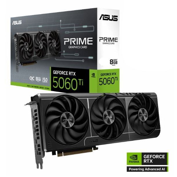 PLACA DE PLACA DE VIDEO GEFORCE RTX 5060 TI 8GB ASUS PRIME OC EDITION