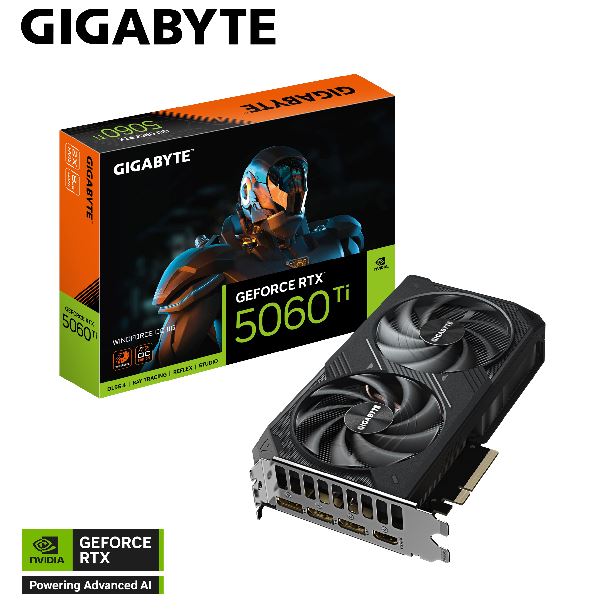 PLACA DE VIDEO GEFORCE RTX 5060 TI 8GB GIGABYTE WINDFORCE OC