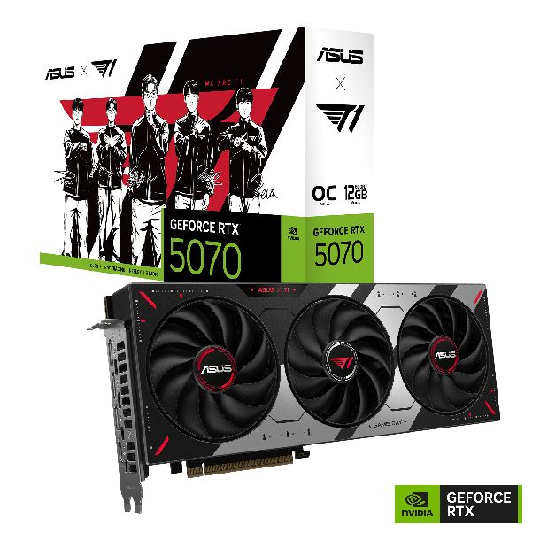 PLACA DE PLACA DE VIDEO GEFORCE RTX 5070 12GB ASUS T1 OC