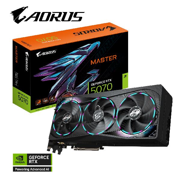 PLACA DE PLACA DE VIDEO GEFORCE RTX 5070 12GB GIGABYTE MASTER