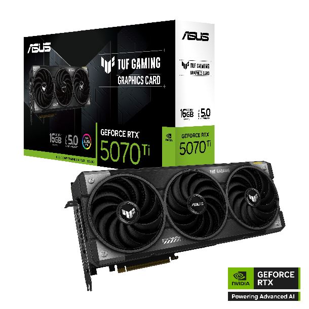 PLACA DE VIDEO GEFORCE RTX 5070 TI 16GB ASUS TUF GAMING OC EDITION